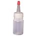 Vestil BTL-RC-1 Low Density Polyethylene (LDPE) Round Squeeze Dispensing Bottle with Removable Red Cap, 1-3/16" Diameter x 3-15/16" Height, 1 oz Capacity, Clear