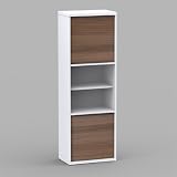 31Np6hI72KL. SL160  InfiniT Two Door Bookcase White/Walnut