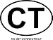 CONNECTICUT Oval Bumper Sticker