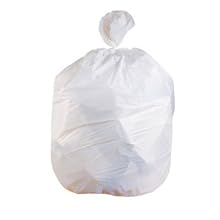 Flexsol LDPE Extra Heavy Waste Can Liner, Star Seal, White