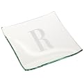 Initial Square 14" Platter R - Clear
