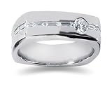 0.74 CTW Men's Diamond Ring in Platinum