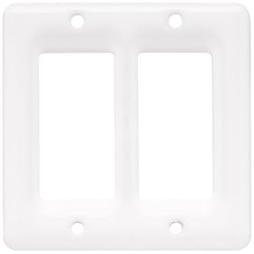 Liberty Hardware 64518 Ceramic Double Decorator Wall Plate, White