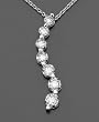 Sterling Silver Diamond Journey Pendant (1/3 ct. t.w.)