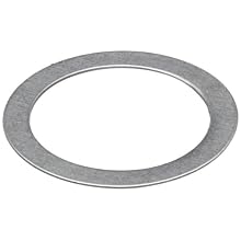 302 Stainless Steel Round Shim, Unpolished (Mill) Finish, H04 Temper, Standard Tolerance, Metric, ASTM A666