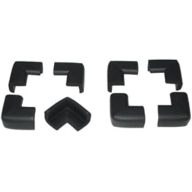 Kidkusion Toddler Corner Kushions Black - 4 Pack