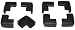 Baby : Kidkusion Toddler Corner Kushions Black - 4 Pack