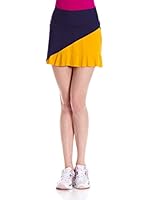 Naffta Falda Short Tenis Pádel (Azul Marino / Amarillo)