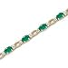 Open Link 14kt Yellow Gold Diamond and Emerald title=