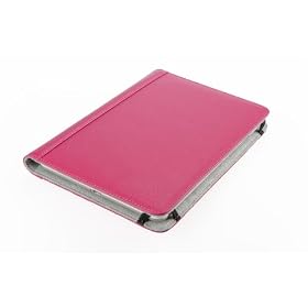 M-Edge GO! Genuine Leather Kindle Jacket with Hinge (Fits 6″ Display, Latest Generation Kindle), Fuchsia