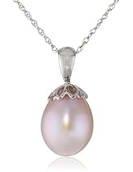 10k Yellow Gold or White Gold 8.0-8.5mm Freshwater Cultured Pearl Pendant Necklace, 17"