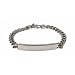 Eve's Addiction Mens Curb Link Stainless Steel ID Bracelet