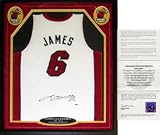 LeBron James Autographed Framed Miami Heat Upper Deck Jersey