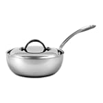 CIA Masters Collection 7-Ply Copper Clad Stainless Steel 2 Quart Saucier with Cover