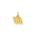 14K Gold NASCAR Dale Earnhardt Jr #88 Medium Charm