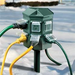 Weatherproof Outdoor Timer Power Strip