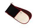 Le Creuset Silicone Textiles Double Oven Glove, Black and Red
