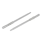 uxcell 磁気T10 トルクス スクリュードライバー ビット ラウンドシャンク　グレー 2本入り 5mmx100mm