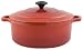 Chasseur Cast Iron Round Casserole 24cm 3.5l Chilli Red