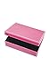 Studio Silversmiths Large Pink Glass Rectangular Jewelry Trinket Dresser Vanity Box Container Holder Organizer Lined With Black Velvet Interior