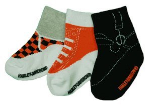 Harley-Davidson®, Boy's 3 Pack of Infant Socks - Orange
