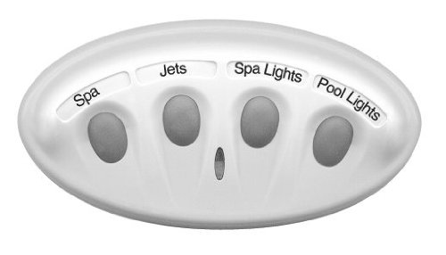 Pentair 520093 Stainless Steel IntelliTouch iS4 Four-Function Spa-Side Remote, 100-Feet Cable, Grey