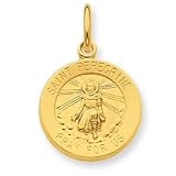 24k Gold-plated Sterling Saint Peregrine Medal
