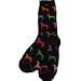Pair of Retro Dog Black Ladies Socks Size 9-11