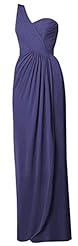 One Shoulder Empire   Waistline Chiffon Bridesmaid Dress 