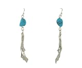 Jane Davis BCH 009 Turquoise and silver coral Earrings