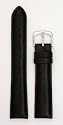 Men's Padded Genuine Leather Watchband - Color Black Size: 20mm Watch Strap