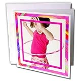 Susan Brown Designs People Themes - Hula Hoop Girl - Greeting Cards-12 Greeting Cards with envelopes