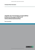 Aspekte der Anwendung ausgew�hlter Kostenrechnungsverfahren in Unternehmensnetzwerken