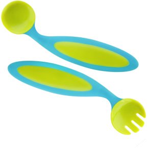 Boon Benders Adaptable Utensils - Blue and Green Image Boon Benders Adaptable Utensils - Blue and Green