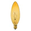 Satco S3813 - 25B91/2/A - 25 Watt Amber Incandescent Torpedo Light Bulb