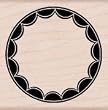 Scallop Circle Wood Mounted Stamp (Hero Arts)