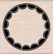 Scallop Circle Wood Mounted Stamp (Hero Arts)