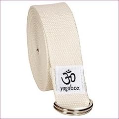 Yogagurt Baumwolle Natur mit Metall-Verschluss