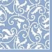 Pastel Blue Ornamental Scroll Beverage Napkins 16ct