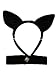 Black cat ears and collar set. Ideal for fancy dress parties.