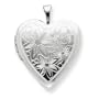 Sterling Silver 20mm with Daisies Heart Locket
