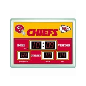 Kansas City Chiefs 14 x 19 LED Scoreboard Clock and Thermometer