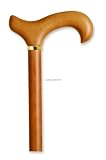 Natural Wood Cane with Derby Handle (Each) Style Men's