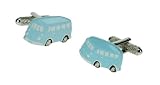 Onyx Designer Cufflinks - Camper Van in Ice Blue - For the Traveller