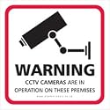 Four CCTV Warning Security Stickers
