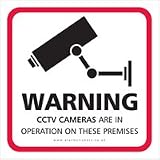 Four CCTV Warning Security Stickers