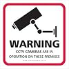 Four CCTV Warning Security Stickers