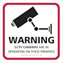 Four CCTV Warning Security Stickers