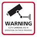 Kitchen & Housewares : Four CCTV Warning Security Stickers
