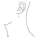 Classic White Round Freshwater Cultured Pearl Drop Dangle Bead Ball Earrings For Women .925 Sterling Silver Secure Lever back